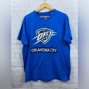 Adidas NBA Men's XL Blue Oklahoma City Thunder Ultimate Tee Short Sleeve Shirt